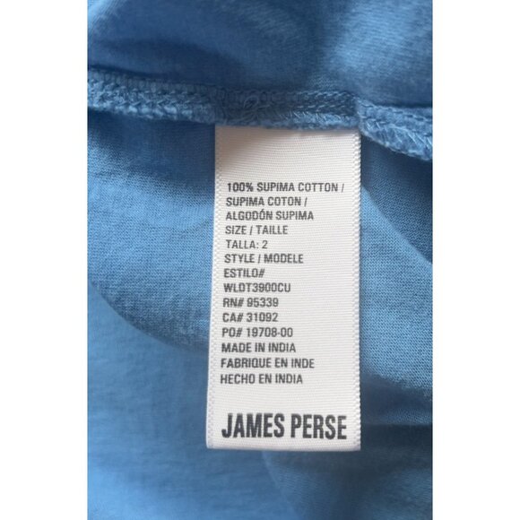 James Perse Standard Women's Boyfriend Pocket Tee Blue-Size 2 - Picture 4 of 6